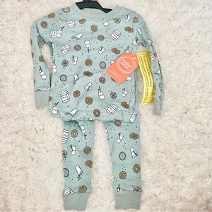Wonder Nation Toddler Cotton Long Sleeve Sleep Tee and Pants Pajama Set 18M NWT